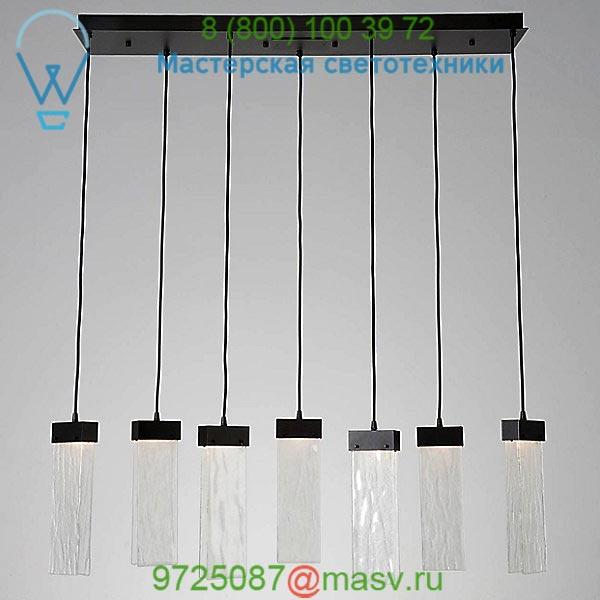 PLB0042-07-FB-BG-C01-L1 Hammerton Studio Parallel Glass 7 LED Multipoint Linear Suspension Light, светильник