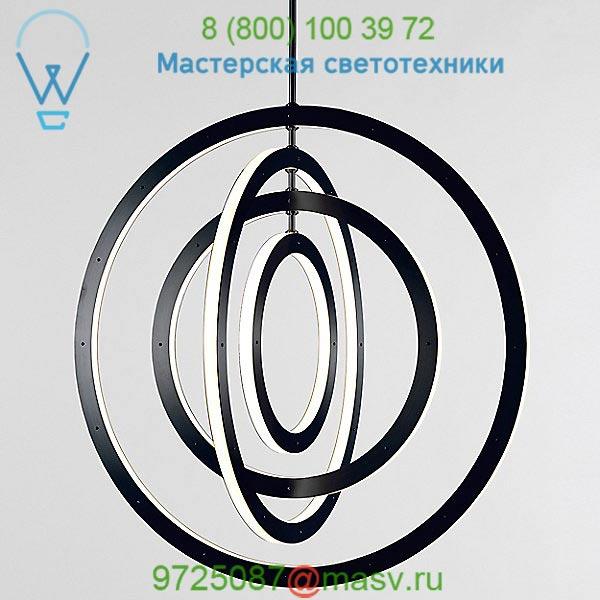 Halo Vertical 4-Ring Pendant Light Roll & Hill HALOCV4-BK-120, светильник