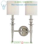 4902-PN Abington 2 Light Wall Sconce Hudson Valley Lighting, настенный светильник бра