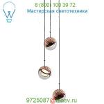 Dora P3 Multi-Light Pendant Light Seed Design SLD-1010P3-BRS, светильник