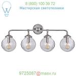 Bistro Polished Nickel Bathbar Visual Comfort S 2026PN/BLK-CG, бра