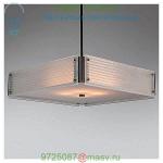 Hammerton Studio Textured Glass Square Drum Pendant CHB0044-23-FB-BG-001-E2, подвесной светильник