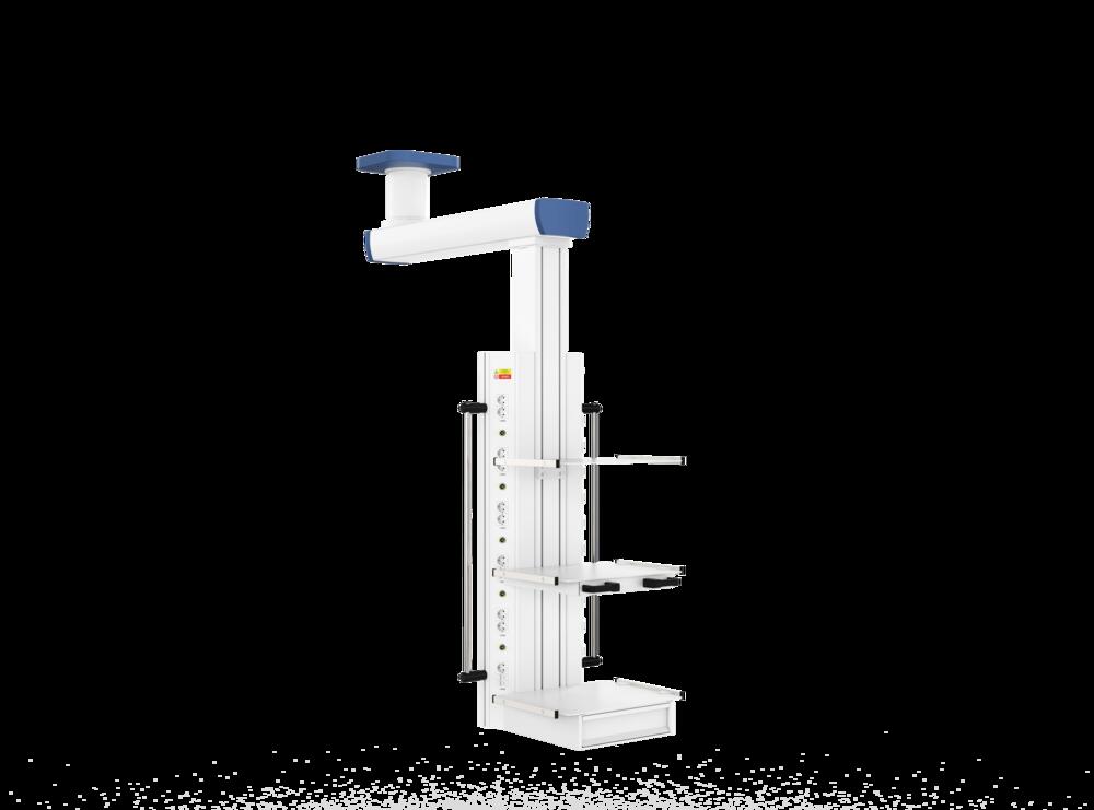 Потолочная одноплечевая вертикальная медицинская консоль CADUCEUS C1-V
