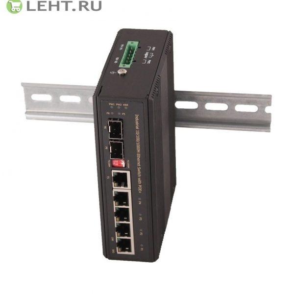 SW-80412/IC(Booster): Промышленный PoE коммутатор Gigabit Ethernet на 6 портов