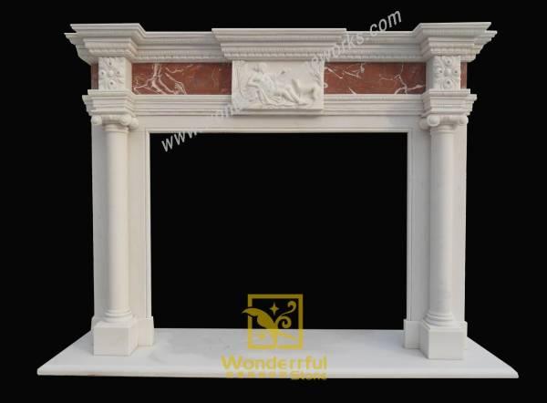 hand carved stone fireplace mantel antique fireplace western style