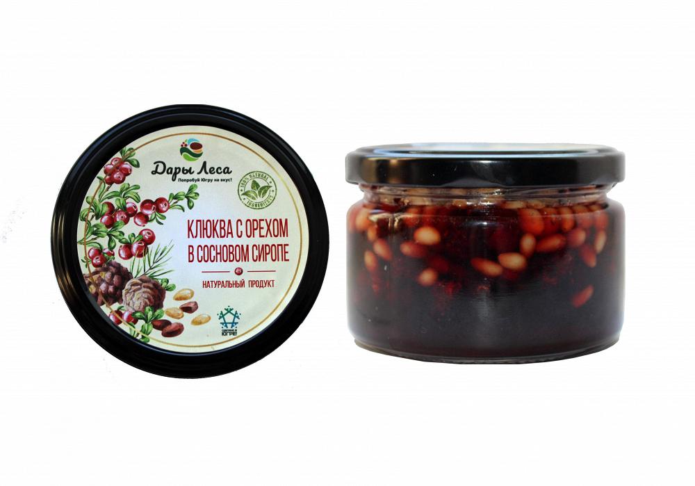 Клюква вяленая с ядром кедрового ореха в сосновом сиропе из Сибири ХМАО-ЮГРА 250 Клюква вяленая с ядром кедрового ореха в сосновом сиропе из Сибири ХМАО-ЮГРА 250