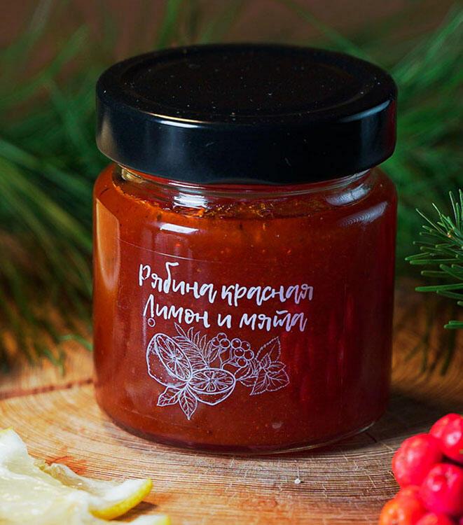 Джем - рябина красная, лимон и мята / ДАРЫ-ЮГРЫ-ХМАО / 200 гр Джем - рябина красная, лимон и мята / ДАРЫ-ЮГРЫ-ХМАО / 200 гр
