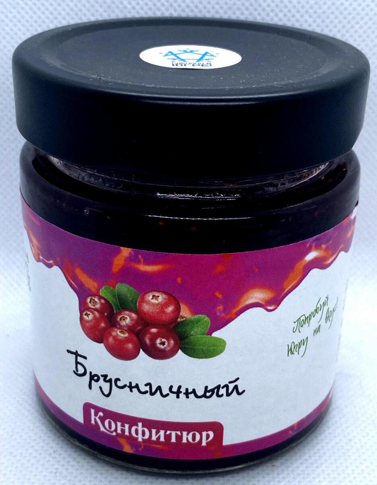 Брусничный конфитюр из дикорастущей лесной брусники / ДАРЫ-ЮГРЫ-ХМАО / 200 гр