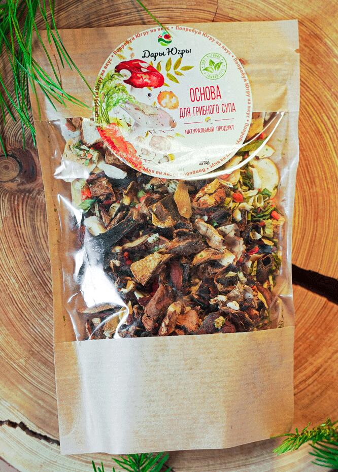 Основа для грибного супа из сушеных белых грибов боровиков с овощами и приправами /ДАРЫ-ЮГРЫ-ХМАО/ Основа для грибного супа из сушеных белых грибов боровиков с овощами и приправами /ДАРЫ-ЮГРЫ-ХМАО/
