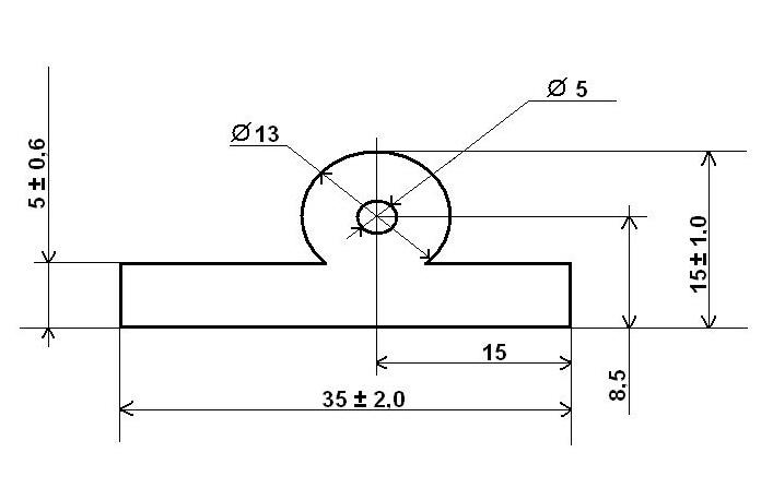 Уплотнительная резина ТУСМ-4-01 профильная