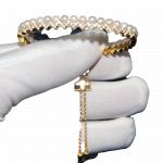 S925 sterling silver diamond pearl water wave bracelet - Раздел: Галантерея, бижутерия, ювелирные изделия