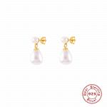 S925 sterling silver simple and versatile pearl earrings - Раздел: Галантерея, бижутерия, ювелирные изделия
