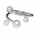S925 Sterling Silver Ring with Crystal Diamond Pearl Ring - Раздел: Галантерея, бижутерия, ювелирные изделия