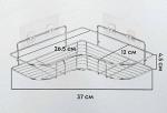 Полка угловая серебряная настенная универсальная для ванной и кухни без сверления, самоклеющаяся