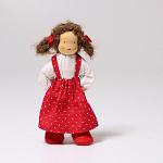 Вальдорфская кукла "Девочка с темными волосами", 13 см, Grimms - Раздел: Детские товары, продажа детских товаров