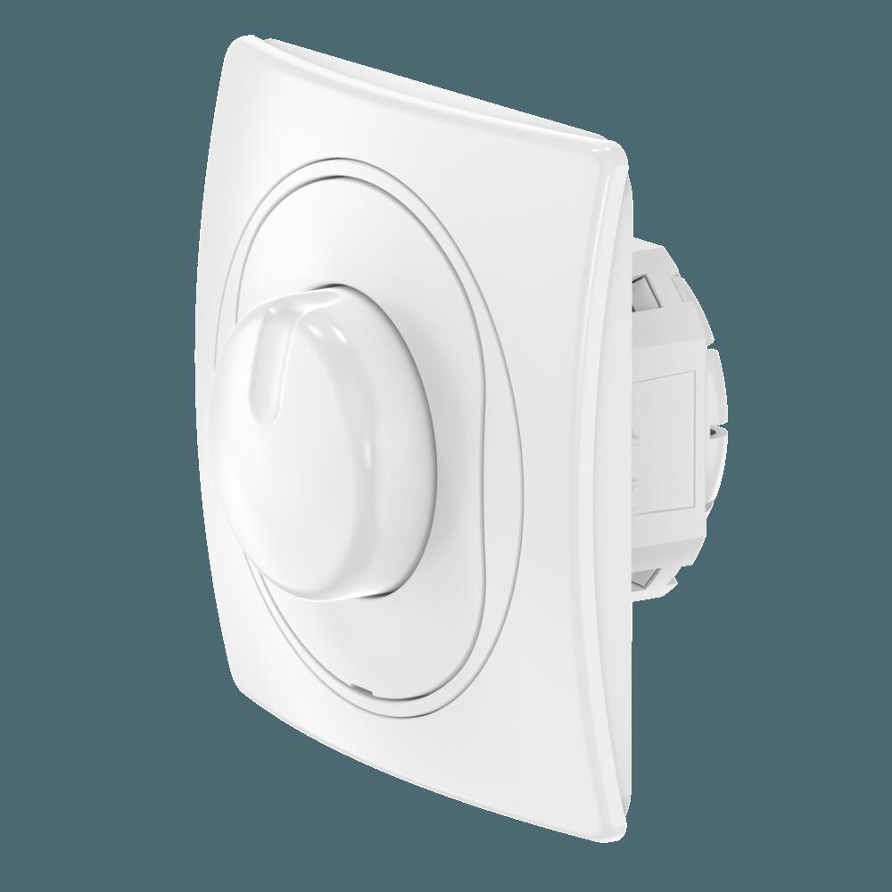 Диммер скрытой установки CADUCEUS ALING EON, поворотно-нажимной, проходной, 40-400ВА, 230В