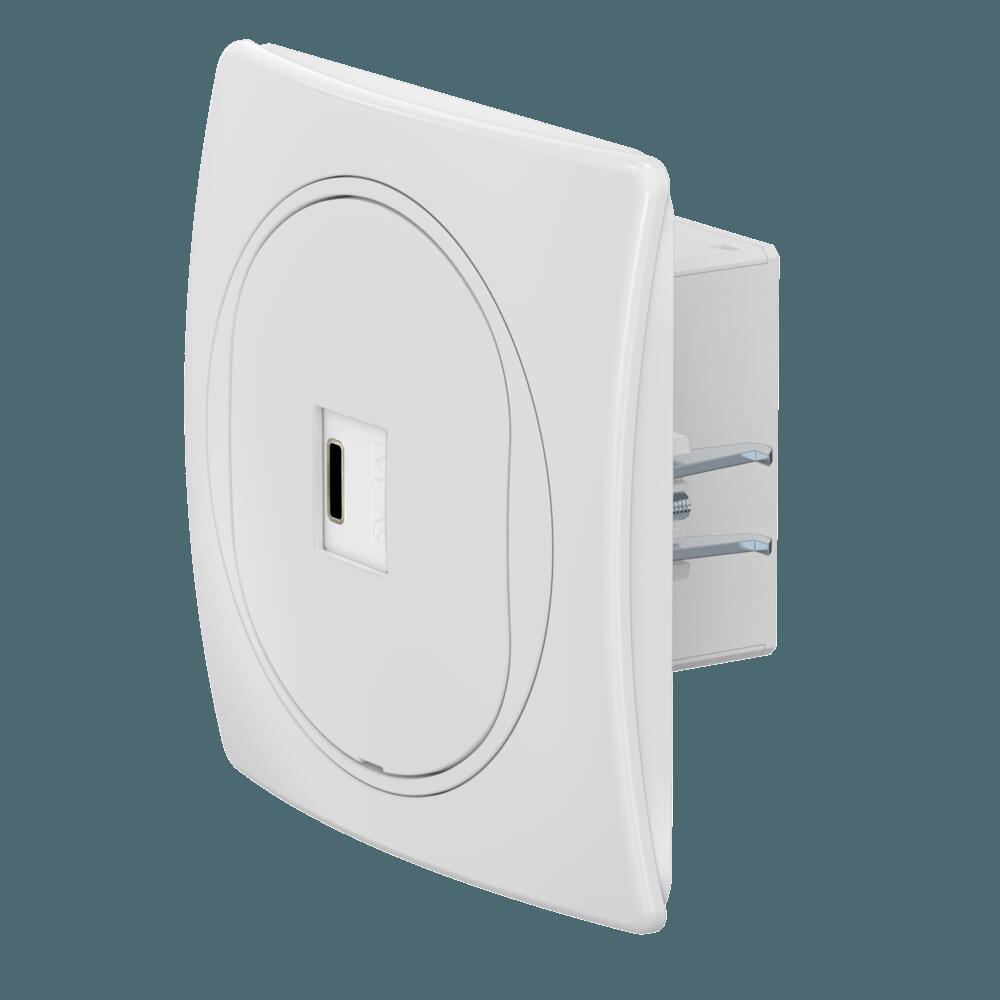 Розетка скрытой установки CADUCEUS ALING EON USB тип С для зарядки 1-го устройства, 3А, 5В=, 250В~