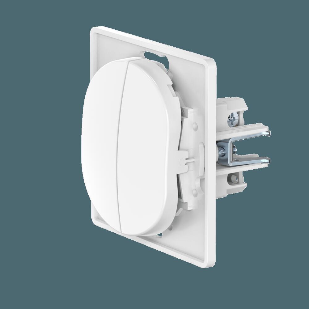 Выключатель скрытой установки CADUCEUS ALING EON, двухклавишный, проходной, 10АХ, 250В~, механизм