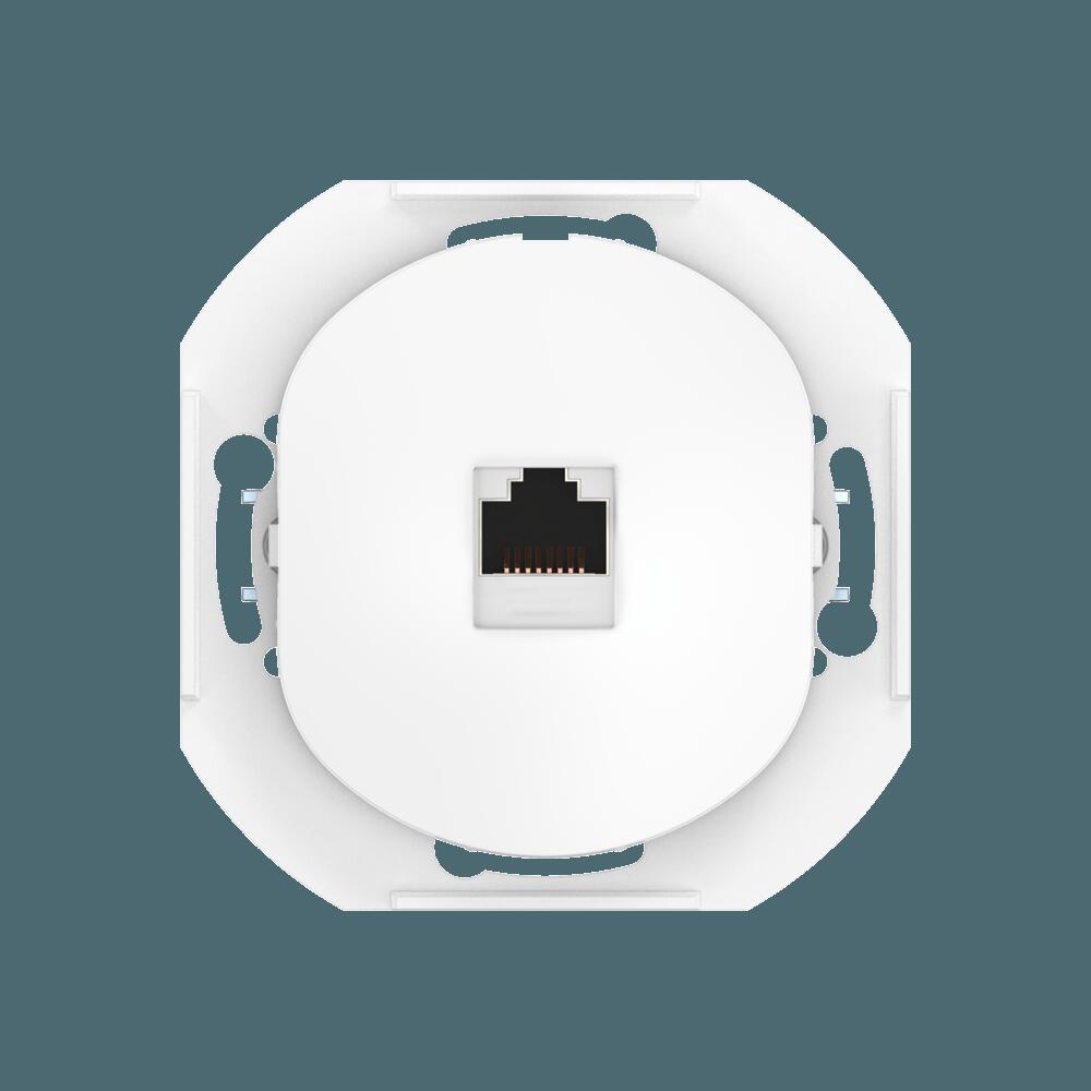 Розетка скрытой установки компьютерная CADUCEUS ALING EON с модулем Keystone RJ45 8P8C, cat.6, FTP,