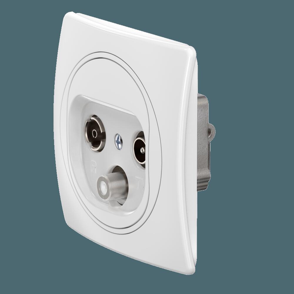 Розетка встраиваемая антенная CADUCEUS ALING EON TV/FM/SAT оконечная