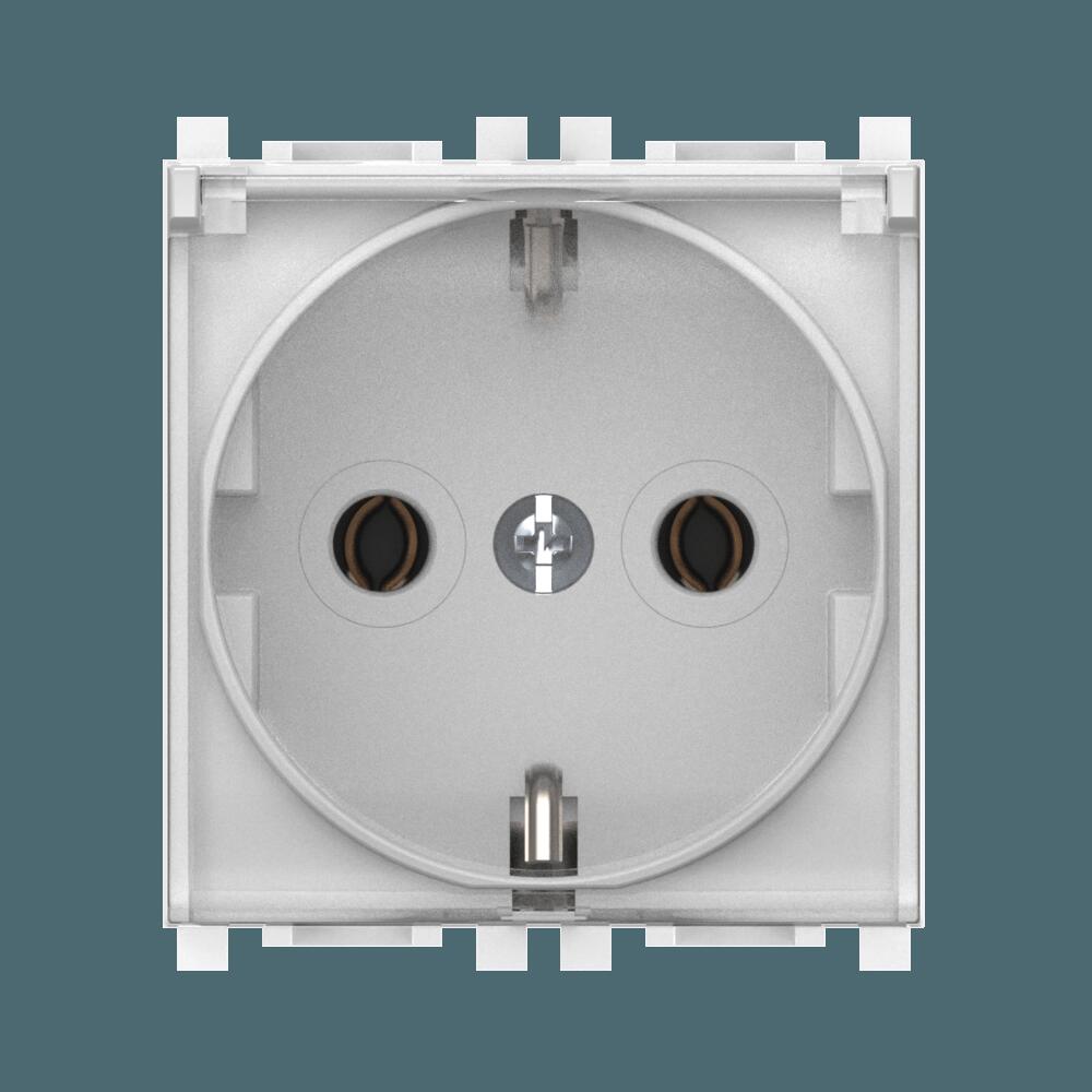 Розетка электрическая антибактериальная CADUCEUS ALING EXPERIENCE для скрытой проводки, модульная, м