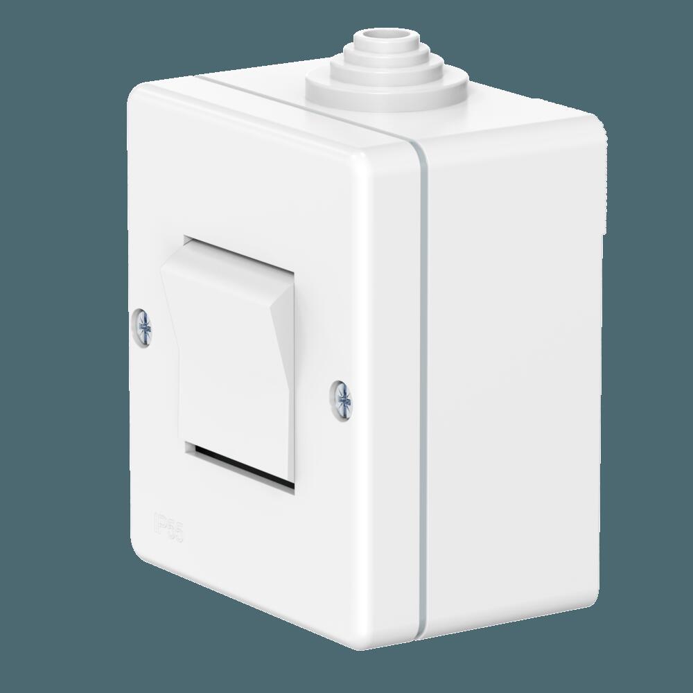 Выключатель одноклавишный CADUCEUS ALING OG, перекрестный, для открытой проводки, 10А, 250В~