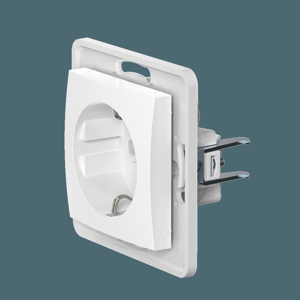 Механизм встраиваемой розетки CADUCEUS ALING PRESTIGE с пластиковым основанием, с заземлением, без ш