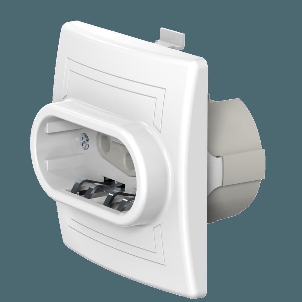 Розетка скрытой установки CADUCEUS ALING PRESTIGE, трёхполюсная, с керамическим основанием, 16А, 440