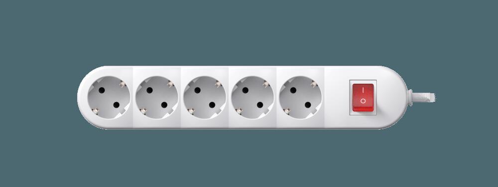 Удлинитель CADUCEUS ALING с выключателем, 5х16А, 250В~, 3м