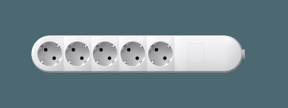 Колодка удлинителя CADUCEUS ALING без выключателя, 5х16А, 250В~