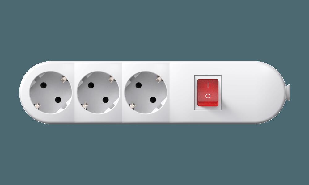 Колодка удлинителя CADUCEUS ALING с выключателем, 3х16А, 250В~
