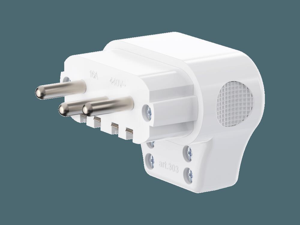 Вилка CADUCEUS ALING электрическая трёхполюсная, с заземлением, 16А, 440В~