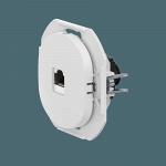 Розетка скрытой установки компьютерная CADUCEUS ALING EON с модулем Keystone RJ45 8P8C, cat.6A, FTP,