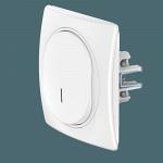 Выключатель CADUCEUS ALING EON встраиваемый, одноклавишный, проходной, с индикацией, 10АХ, 250В~