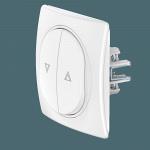 Выключатель скрытой установки одноклавишный CADUCEUS ALING EON с узкой клавишей, проходной, 10АХ, 25