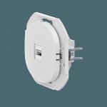 Розетка скрытой установки CADUCEUS ALING EON с модулем Keystone USB 2.0 тип A-A, механизм