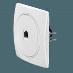 Розетка скрытой установки компьютерная CADUCEUS ALING EON с модулем Keystone RJ45 8P8C, cat.6A, UTP