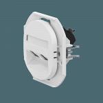 Встраиваемая двойная компьютерная розетка CADUCEUS ALING EON с модулями Keystone RJ45 8P8C, cat.5e,