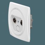 Встраиваемая оконечная антенная розетка TV/FM CADUCEUS ALING EON