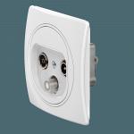 Розетка встраиваемая антенная CADUCEUS ALING EON TV/FM/SAT оконечная