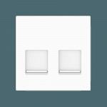 Адаптер CADUCEUS ALING HIDE, двойной для Keystone RJ12/RJ45/USB A-A/HDMI A-A, со шторками