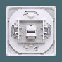 Розетка скрытой установки CADUCEUS ALING EON с модулем Keystone USB 2.0 тип A-A