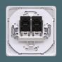 Розетка скрытой установки двойная телефонная CADUCEUS ALING EON с модулями Keystone 2хRJ12 6P6C cat.