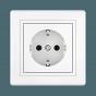 Розетка CADUCEUS ALING PRESTIGE скрытой установки с пластиковым основанием, с заземлением без шторок