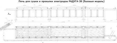 Печь для сушки и прокалки электродов Радуга-38.20.5