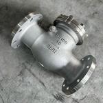 Клапан обратный поворотный фланцевый нержавеющий 316Ti Ру16 Ду100(Китай)