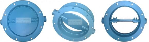 Затвор дисковый поворотный для силоса цемента Ду 150-400