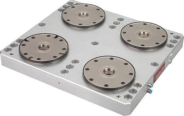 Зажимные плиты ZERO lock, 4-кратн., со встроенным зажимом, наружный диаметр 129 мм
