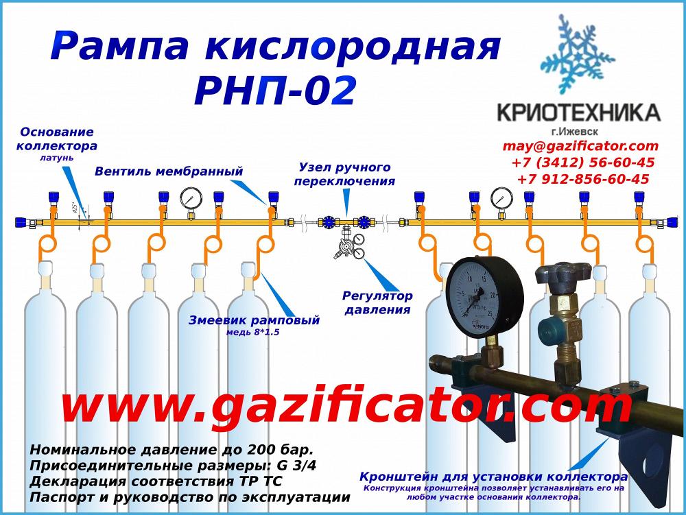 Рампа кислородная перепускная РНП 02