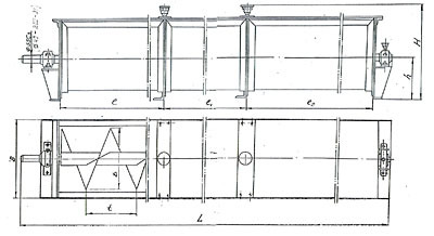 Конвейер винтовой марки 2Ш-01, 3Ш, 4Ш, 5Ш.